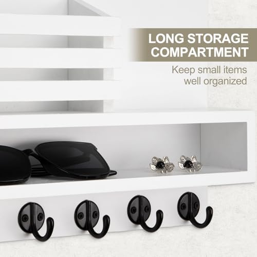 Key and Mail Holder Wall Mount, Key Holder with Long Storage Box - Image 3