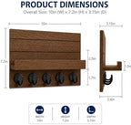 Key Holder for Wall, Decorative Key and Mail Holder, Key Holder Wall Mount with Shelf and Large Hooks, Easy Installation Key Rack for Entryway and Home Decor - Image 5