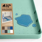 GORILLA GRIP Waterproof Silicone Under Sink Mat, Stay in Place, 15x22 Mint by Unknown