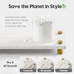 Stone Drying Tray, Gold Sink Caddy, Water Absorbing Faucet Mat Kitchen Sink Organizer, Diatomite Bathroom Counter Coaster, Soap Dish Rack Riser Dispenser Sponge Holder, Beige 10" x 4" - Image 4