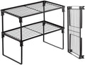 Tomorotec 2-Pack Stackable Kitchen Storage Shelf Rack Metal Cabinet Shelves by Tomorotec