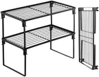 Tomorotec 2-Pack Stackable Kitchen Storage Shelf Rack Metal Cabinet Shelves by Tomorotec
