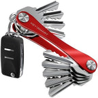 KeySmart Original Key Holder - Compact Key Organizer for Key Chain, Minimalist Clutter-Free EDC Keychains Key Ring, Red, 14 Keys by KeySmart