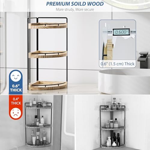 Corner Bathroom Counter Organizer, 3 Tier Bathroom Sink Shelf - Image 4