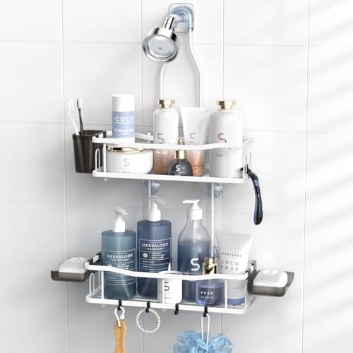 Hanging Shower Caddy Over Shower Head - No Drill Rustproof Shower Rack by Aitatty