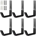 Heavy Duty Wall Mount Hooks - 6 Pack, Small, Organizer with U Hooks Hangers for Garden Hose, Tools & More by Unknown