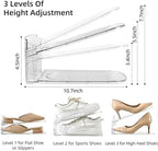 Shoe Stacker Shoe Rack Organizer for Closet Space Saver Storage Shoe Holder Organization,Transparent(5 * 11inch (Transparent, 4 pack) - Image 3