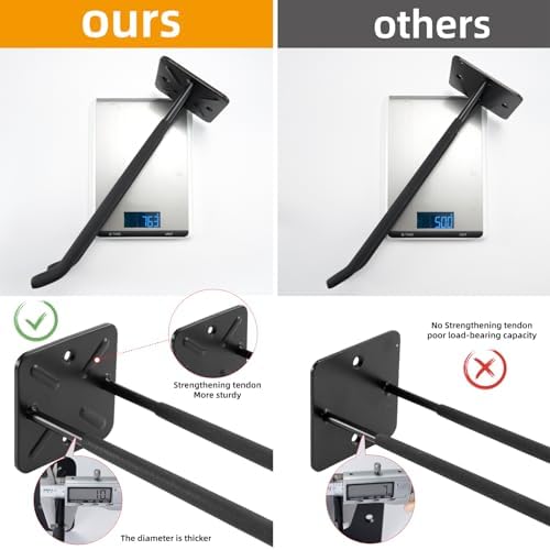 Sinoer 2 Pack Metal Wall Mount Garage Double Storage Hooks - Image 2