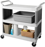 Rubbermaid Commercial Products Standard Bus/Utility Box, 7-Gallon, Gray, Heavy Duty Plastic Restaurant Wash Basin/Dish Washing Tub for Kitchen Organization/Storage - Image 3