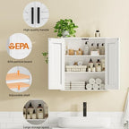 Homleke Bathroom Wall Cabinet, Medicine Cabinet with Adjustable Shelves - Image 4
