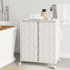 WOWLIVE Double Laundry Hamper with Lid, Rolling Laundry Basket with Wheels - Image 2