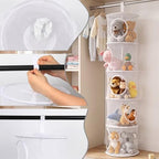 2Pcs Hanging Stuffed Animal Storage Hammock Net 5 Tiers, White - Image 4