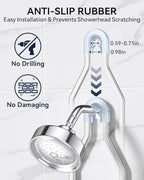 YASONIC Never Rust Shower Caddy Hanging, Aluminum Shower Racks for Inside Shower, 2-Tier Shower Organizer Hanging Over Shower Head with Hooks and Soap Holder, Silver - Image 6