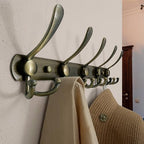 Dseap Coat Rack Wall Mounted - 5 Tri Hooks, Heavy Duty, Stainless Steel, Metal Coat Hook Rail for Coat Hat Towel Purse Robes Mudroom Bathroom Entryway,Bronze - Image 2