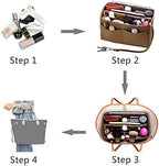 ZTUJO Purse Organizer Insert, Felt Bag Organizer with Metal Zipper, Handbag & Tote Shaper, For Speedy Neverfull Tote, 7 Sizes - Image 6