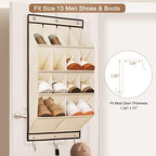 2 Pack Over the Door Shoe Organizers, Hanging Shoe Organizers Large Pockets - Image 4