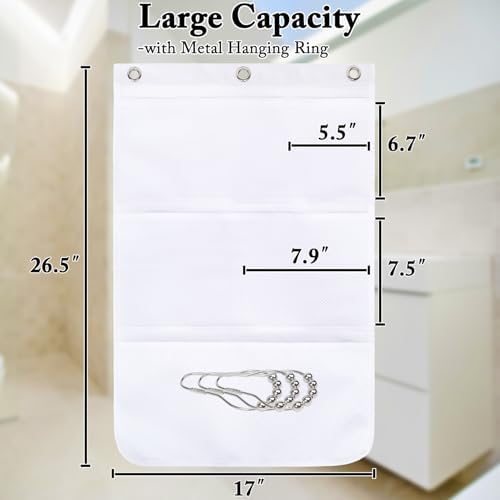 Fammart Mesh Shower Caddy Hanging, Quick-Drying Shower Organizer with 7 Pockets, Portable Bathroom Organizers and Storage for Shampoo, Soap, Loofah, Travel, and Cruise Essentials - Image 7