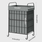 90L Laundry Hamper with Wheels, Laundry Basket with Handle and Liner Bag - Image 7