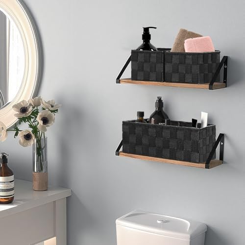 Posprica Small Baskets for Organizing(7 Set) Woven Storage for Shelves, Bathroom, Decorative Closet Organizer, Dresser Bins, Shelf - Image 6