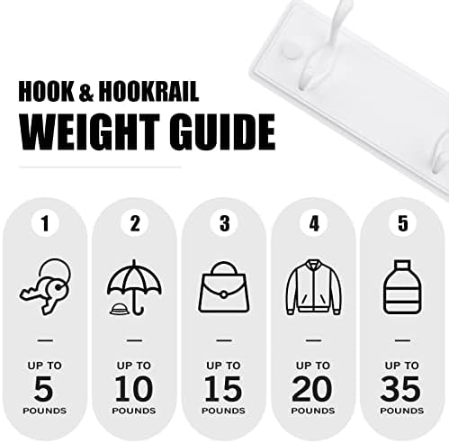 Badiano Heavy Duty Wooden Coat Rack, Wall-Mounted Organizer, 9 Inch, White - Image 3
