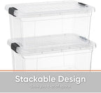 Superio 21 Quart Clear Plastic Storage Boxes with Lids, Stackable Organizer Containers, BPA-Free Storage Bins for Home, Office, School & Dorm, 10 Pack - Image 3
