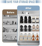 CiBiZi Shoe Slots Organizer 12Pack Metal Shoe Stackers for a Pair of Shoes Display Shelf Shoe Holder Shoe Storage Closet Organizers Shoe Space Saver Organizador de Zapatos White - Image 6