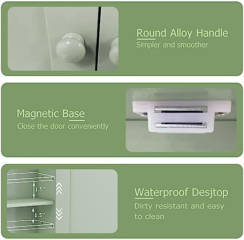 TaoHFE Green Medicine Cabinet,Bathroom Wall Cabinet with 2 Door - Image 7