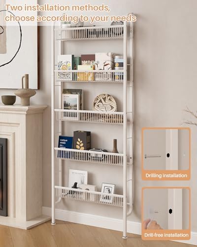 UMDONX Narrow 5-Tier Behind-the-Door Bathroom Storage Rack - Image 4