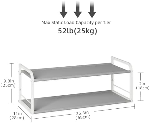 Wall Mounted Shoe Rack, Carbon Steel Shoe Organizer with Removable Oxford Cloth, Non-Slip Space-Saving for Entryway Closet Bedroom, White - Image 2