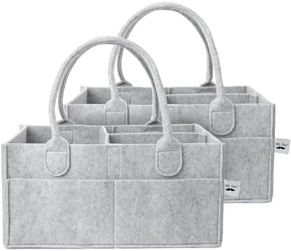 Mr. Pen- Baby Diaper Caddy Organizer, 2 Pack, Gray by MrPen