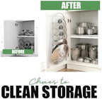 Evelots 6-Tier Pot Lid Organizer for Cabinet Door or Pantry Wall - Pots and Pans Lid Holder Rack - Glass or Metal Pan Covers Cabinet Organizer Kitchen Storage - Chrome Finished - Image 3