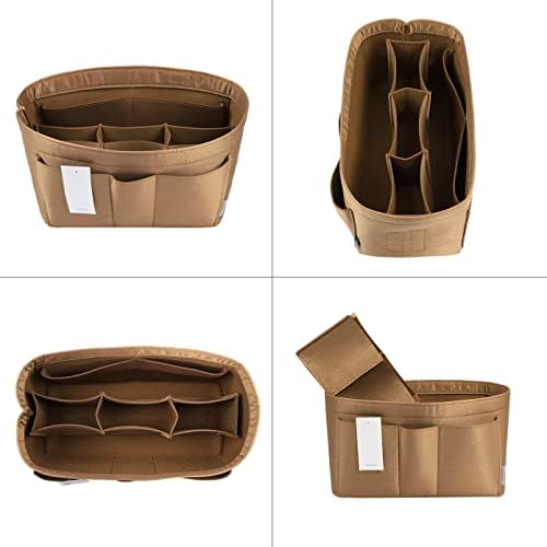 ZTUJO Purse Organizer Insert, Felt Bag Organizer For Handbag Purse Organizer,13 Colors, 6 Size (Slender Medium, Silky Brown) - Image 3