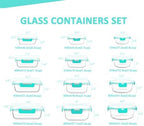 KOMUEE 24 Pieces Glass Food Storage Containers Set, Green - Image 2