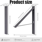 Ithywat Retractable Clothes Drying Rack, Space Saver Wall Mounted Folding Hanger for Laundry Room, Closet Storage Organization, Easy Installation Aluminium Never Rust Dryer Gray - Image 3