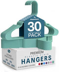 Utopia Home Plastic Hangers 30 Pack – Space Saving Clothes Hanger Aqua | Durable & strong | Closet organizer & storage | Ideal for apartments, dorms & stocking stuffers by UTOPIAHOME