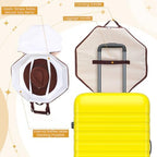 Wonderjune 2 Pcs Cowboy Hat Box for Storage Collapsible Sturdy Cowboy Hat Case with Handle for Men and Women Travel Storage Organizer Large Cap Bag for Closet (White) - Image 3