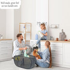 Upgraded 100L Collapsible Laundry Basket, Extra Large Mesh Pop Up Laundry Hamper, Dirty Clothes Hamper with long Handles, Pop-up Hampers for Laundry Travel. Dorm or Home Portable Laundry Basket. Black - Image 7