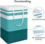StorageRight Laundry Basket Hamper, 75L Collapsible Clothes Storage, Green - Image 3