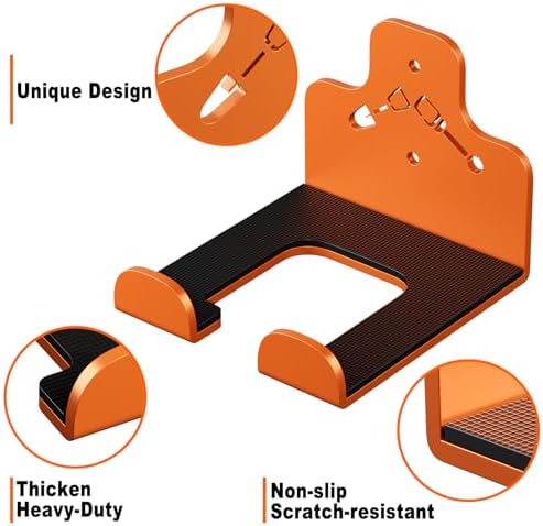 Garage Storage Trimmer Rack, Weed Whackers Holder Organizer, Orange, 1 Pack - Image 4