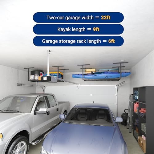 FLEXIMOUNTS 3x6 Overhead Garage Ceiling Storage Rack, 2 Pack, Hammertone - Image 2