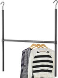 Simple Houseware Adjustable Closet Hanging Rod, Black by SimpleHouseware