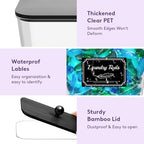 Lifewit Laundry Pods Container with Lid, 0.53+0.7gal, Black, 3 Pcs - Image 5