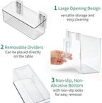 vacane Plastic Over Cabinet Door Organizer, Adhesive Mount Storage Organizer Container Hanging Basket Bins For Craft Room, Pantry, Office, Space Saving Holder for Kitchen Bags-XL 2pack - Image 5