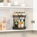 Across-Star Lazy-Susan-Organizer-Spice-Rack, Rotating Spice Organizer for Cabinet Pantry, Seasoning Holder Spice Shelf with Adjustable Height, Kitchen Counter Shelf Countertop Organizer - Image 7