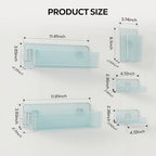Nieifi Adhesive Shower Shelves, Blue, 5 Pieces - Image 2