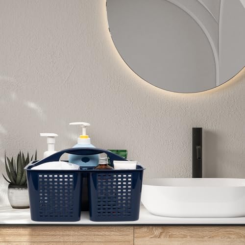 Tiawudi Portable Shower Caddy, Caddy Organizer with Handle, Plastic Shower Basket Hold Soap, Shampoo, Hair Supplies and Beauty Products, Cleaning Supplies Organizer for Home, Dorm, Shelf and Cabinet - Image 7