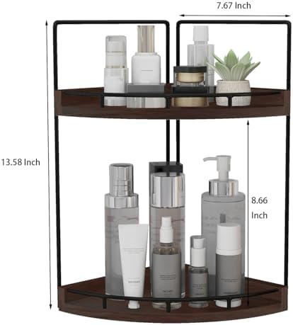 Dorhors Corner Bathroom Counter Organizer,Vanity Countertop Storage Shelf - Image 3