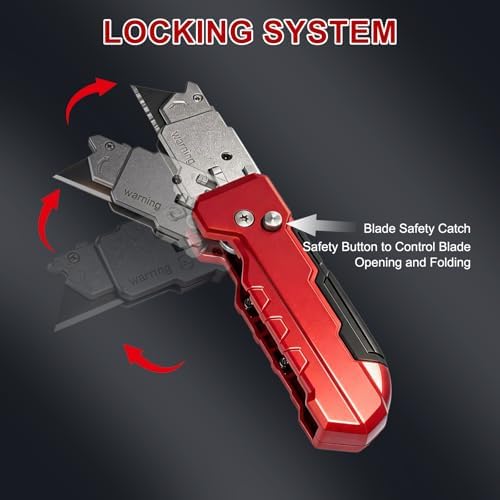 Utility Knife Scraper, 2in1 Folding Razor Blade Scraper, 10PCS Extra Blades - Image 5