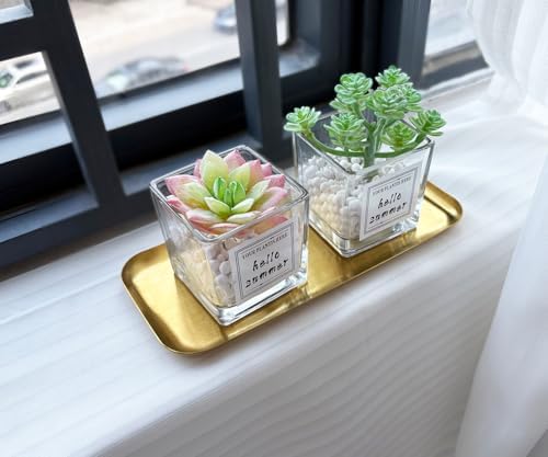3 Pack Small Gold Mini Tray, 7.9" Stainless Steel Decorative Tray - Image 5