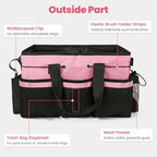 Wearable Large Cleaning Caddy Bag with Dividers, Household Cleaning Caddy for Cleaning Supplies Organizer Car Wash, Cleaner Tote Detailing Bag with Shoulder Strap and Handles for Housekeeper Storage - Image 4